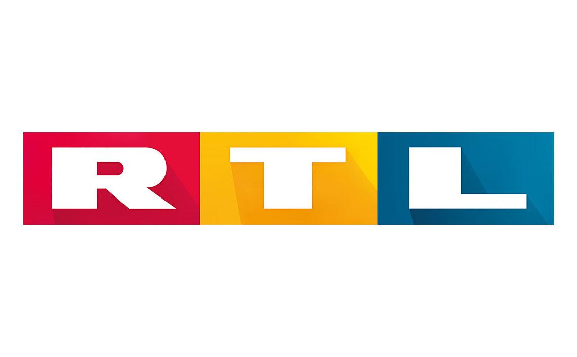 Fernsehsender-Logo von RTL, einem deutschen Fernsehsender, der f�r sein vielf�ltiges Programm bekannt ist.
